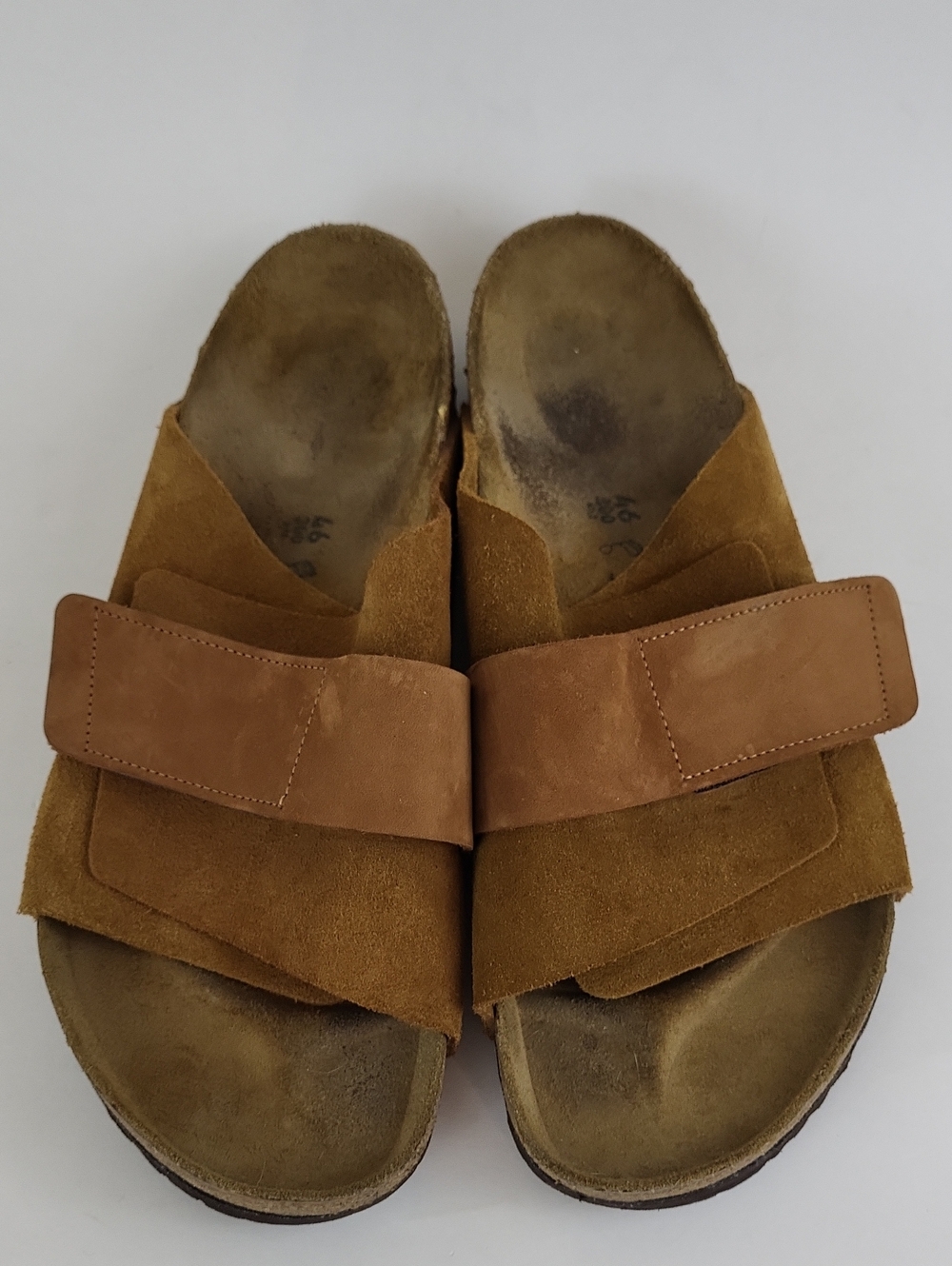 Birkenstock Kyoto Sandals in Mink Suede/Nubuck Leather Men's Size EU 46 / US 13